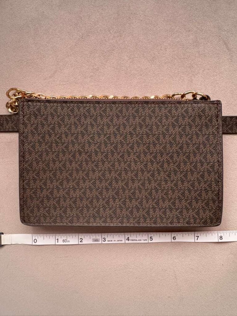 Michael Kors Brown MK Signature Fanny Pack Belt Bag (Small)
